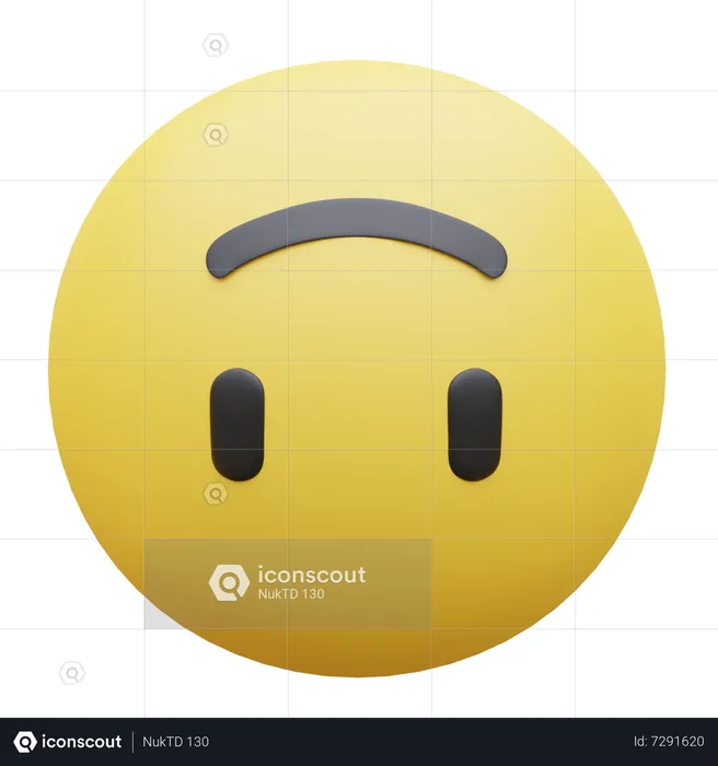 Umgedrehtes Gesicht Emoji 3D Icon