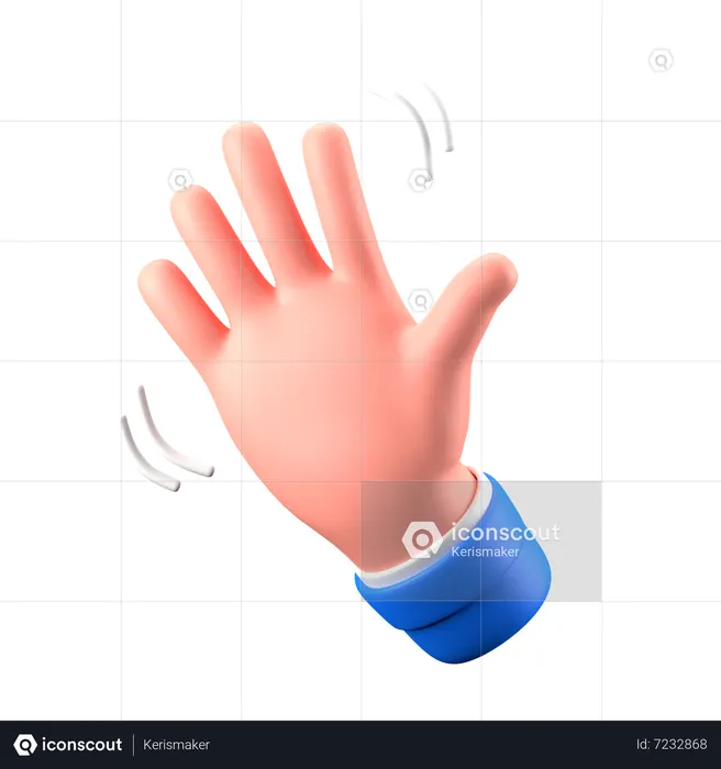 Auf Wiedersehen Handbewegung  3D Icon