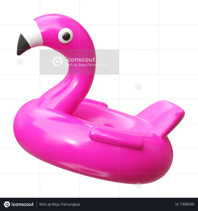 Aufblasbarer Flamingo  3D Icon