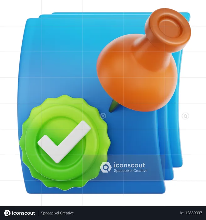 Aufgabe angeheftet  3D Icon
