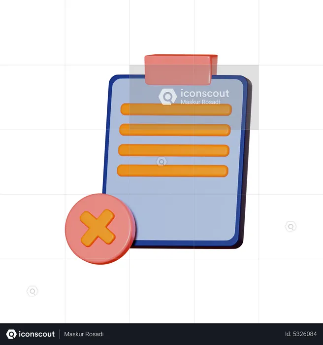 Aufgabe falsch  3D Icon