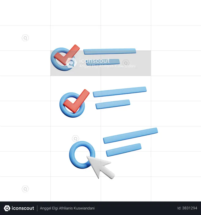 Aufgabenliste  3D Icon