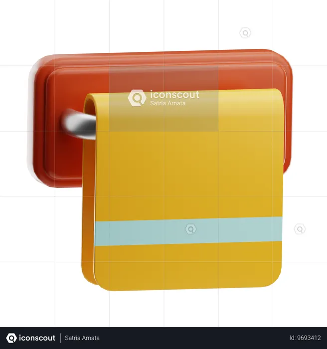Handtuch aufgehängt  3D Icon