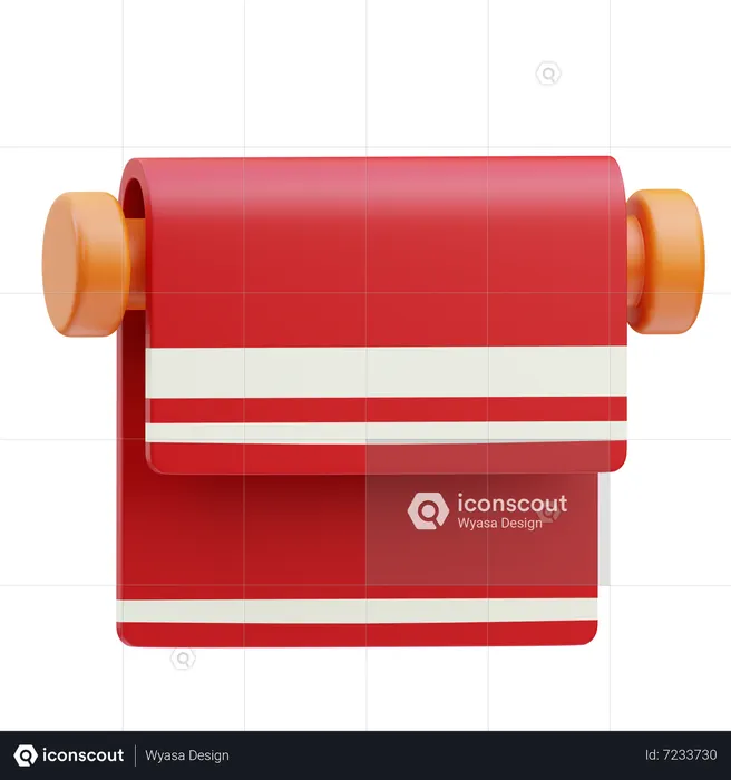 Handtuch aufgehängt  3D Icon
