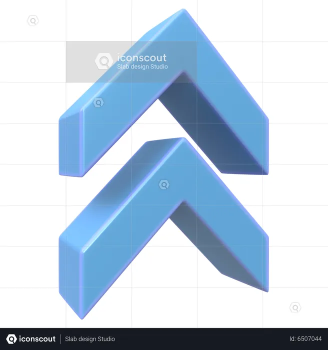 Aufwärtspfeil  3D Icon