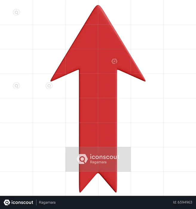 Aufwärtspfeil  3D Icon