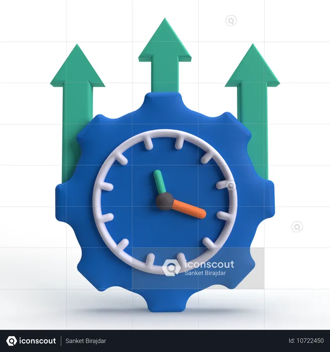 Augmentation de la productivité  3D Icon