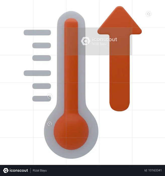 Augmentation de la température  3D Icon