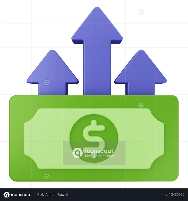 Augmenter le dollar monétaire  3D Icon