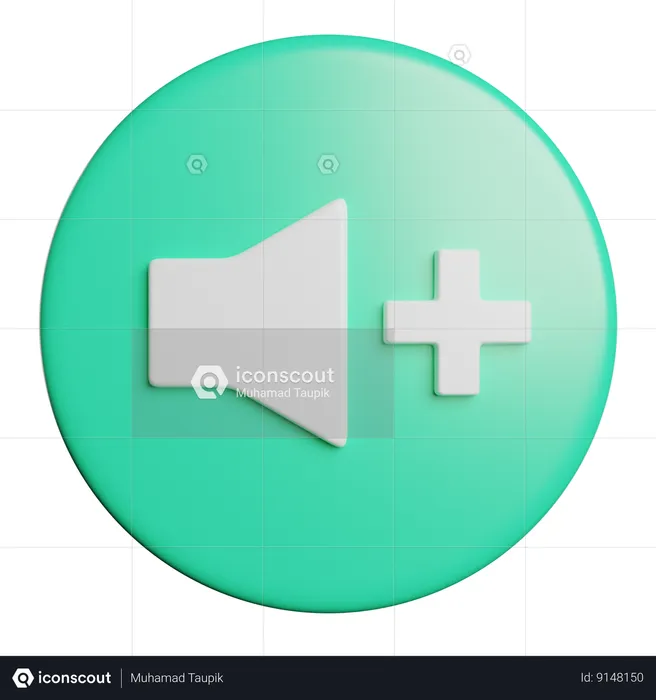 Aumentar o volume  3D Icon