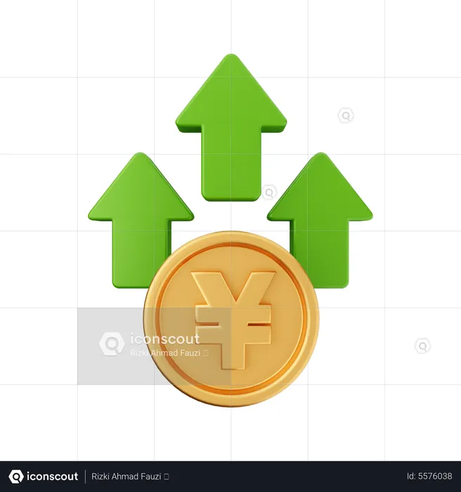 Aumentar el yen  3D Icon