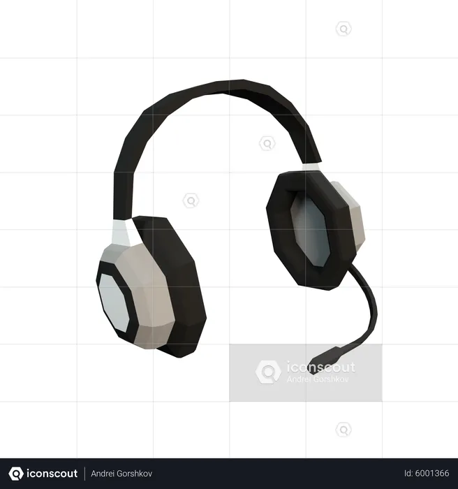 Auriculares  3D Illustration