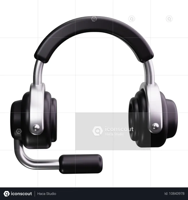 Auriculares con micrófono  3D Icon