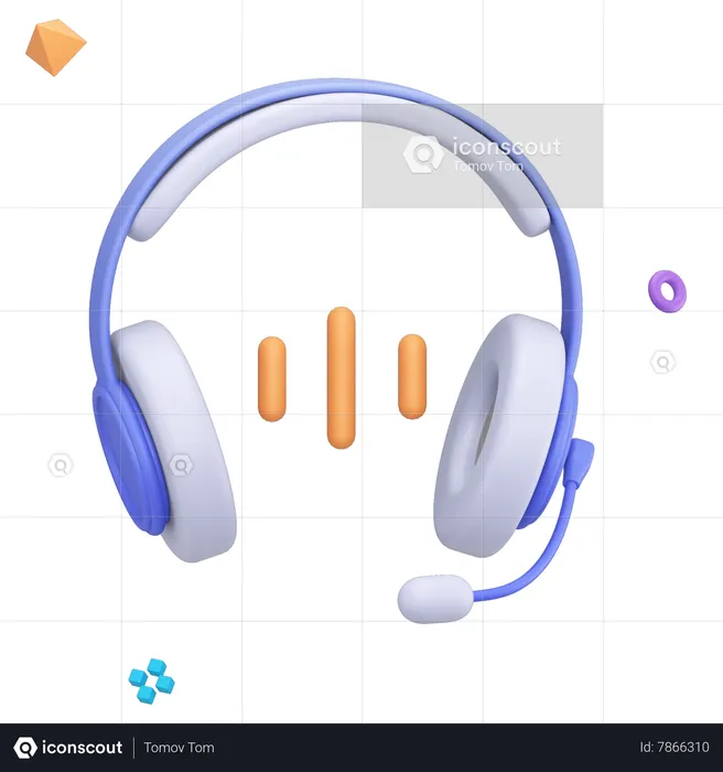 Auriculares vr  3D Icon