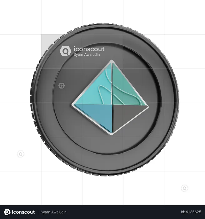 Aurora Coin  3D Icon