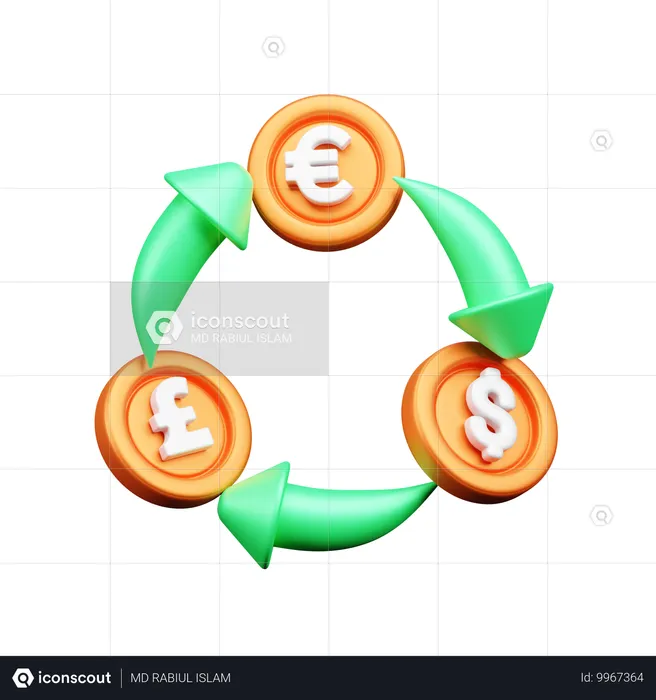 Auslandsüberweisung  3D Icon