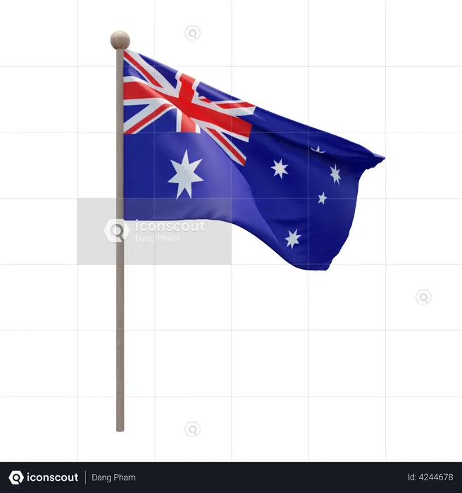 Australia Flagpole Flag 3D Flag
