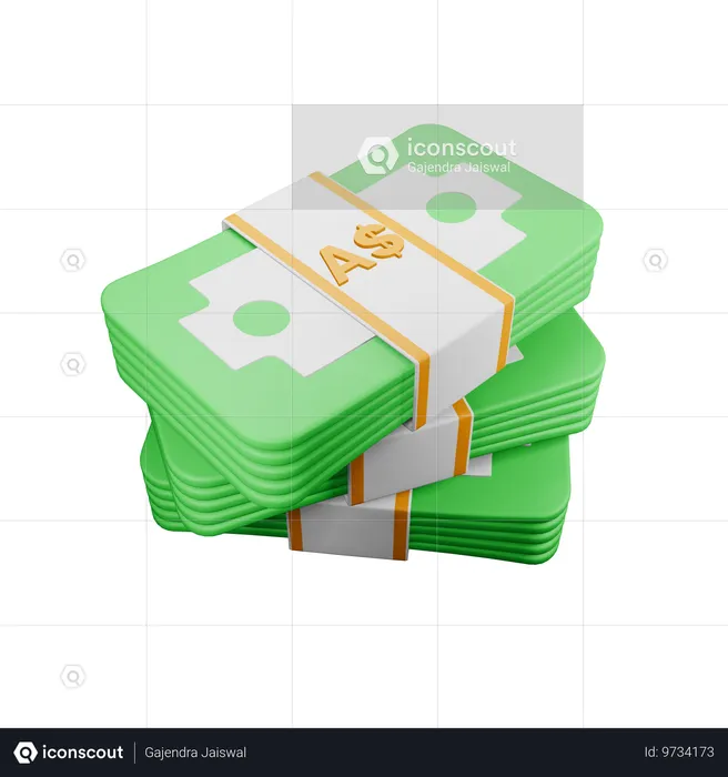 Australian dollar  3D Icon