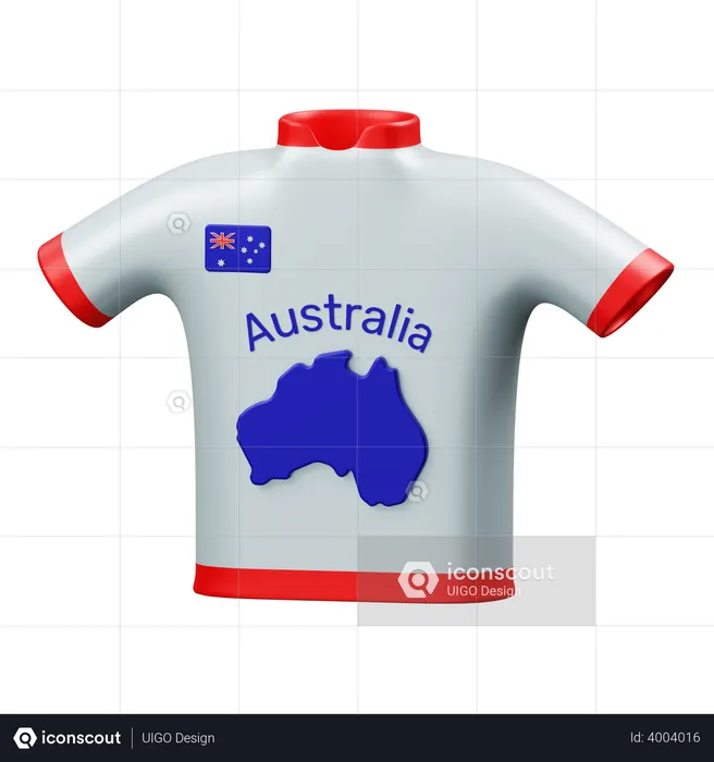 Australian sports jersey  3D Illustration