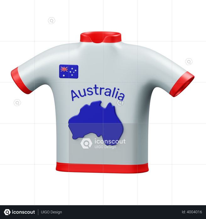 Australian sports jersey 3D Illustration