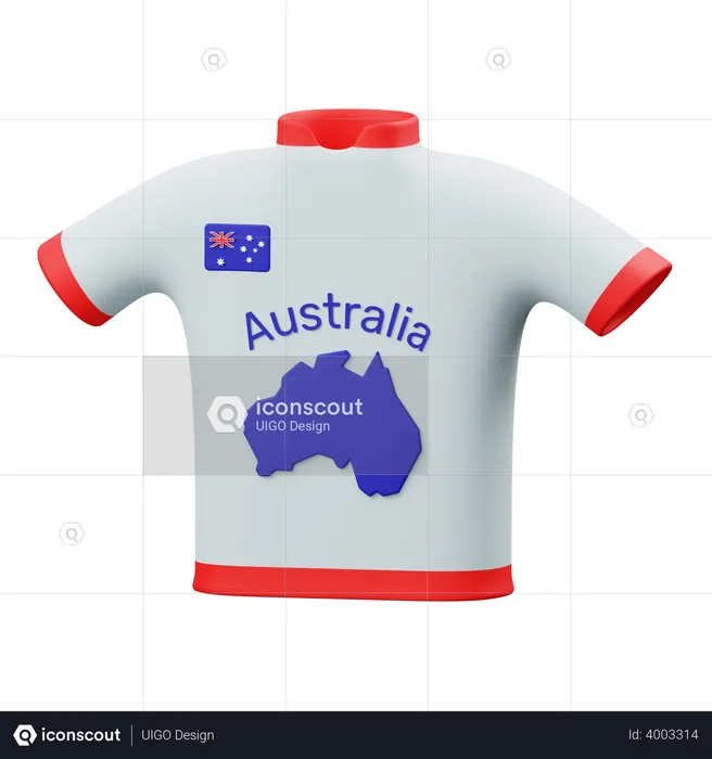 Australian sports jersey  3D Illustration