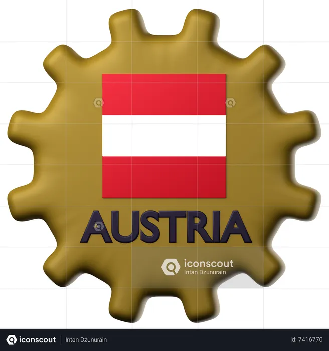 Austria flag  3D Icon