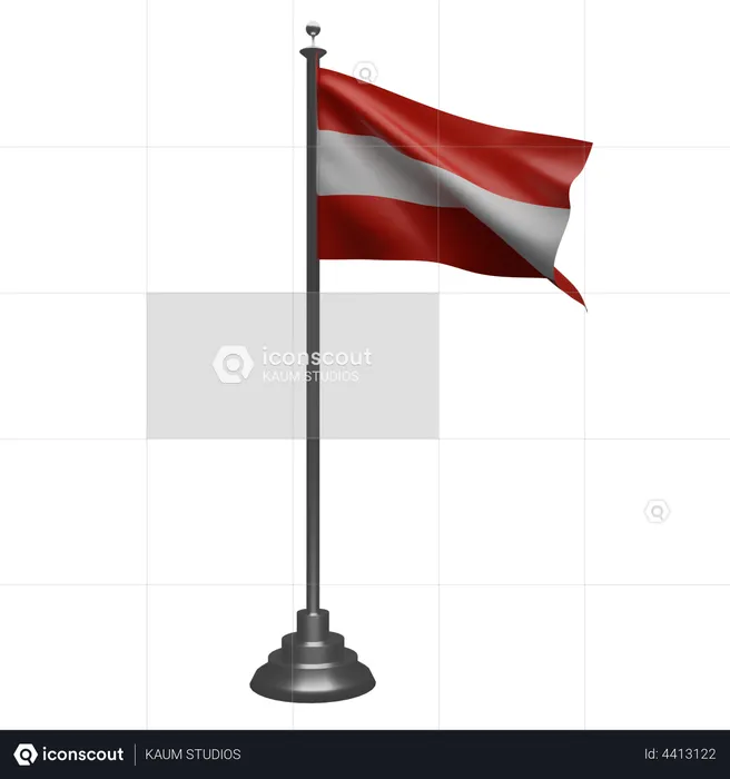 Austrian Flag  3D Illustration