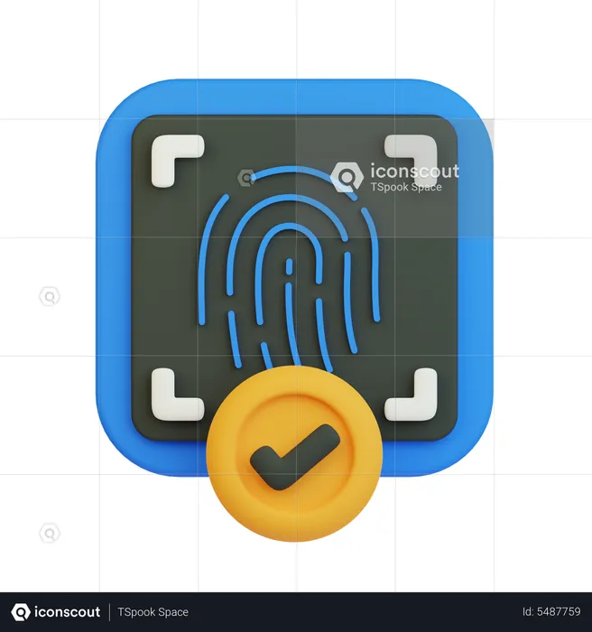 Authentification par empreinte digitale  3D Icon
