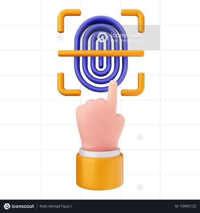 Authentifizierung, Sicherheit, Schutz  3D Icon