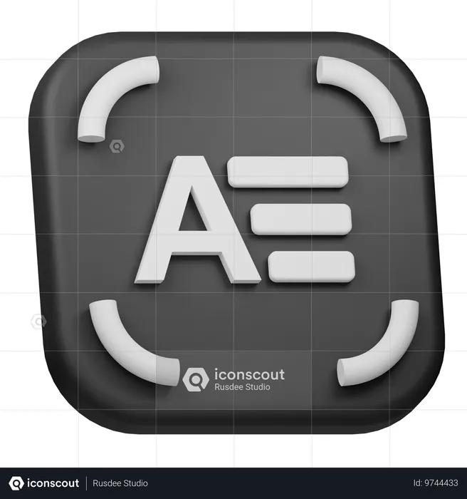 Auto Caption  3D Icon