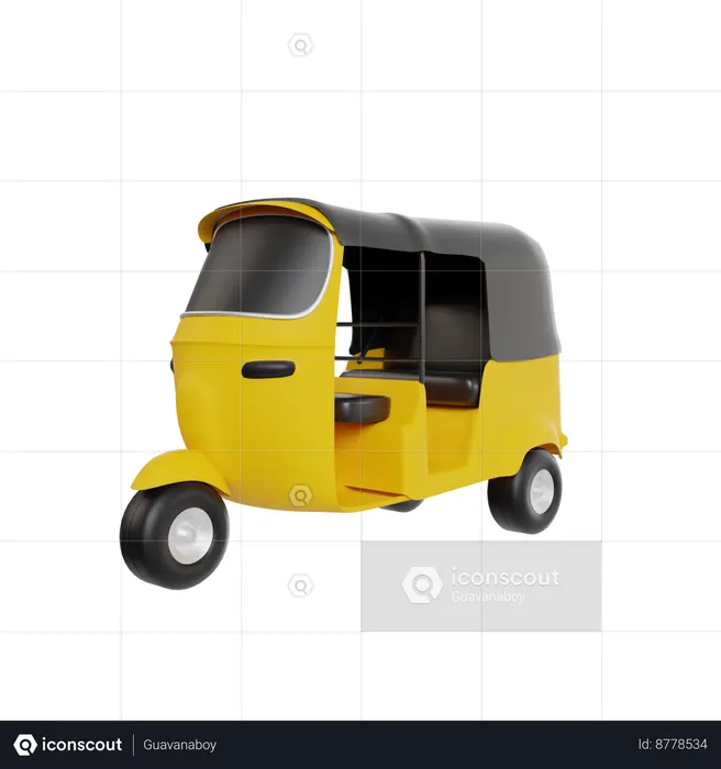 Auto Rickshaw  3D Icon