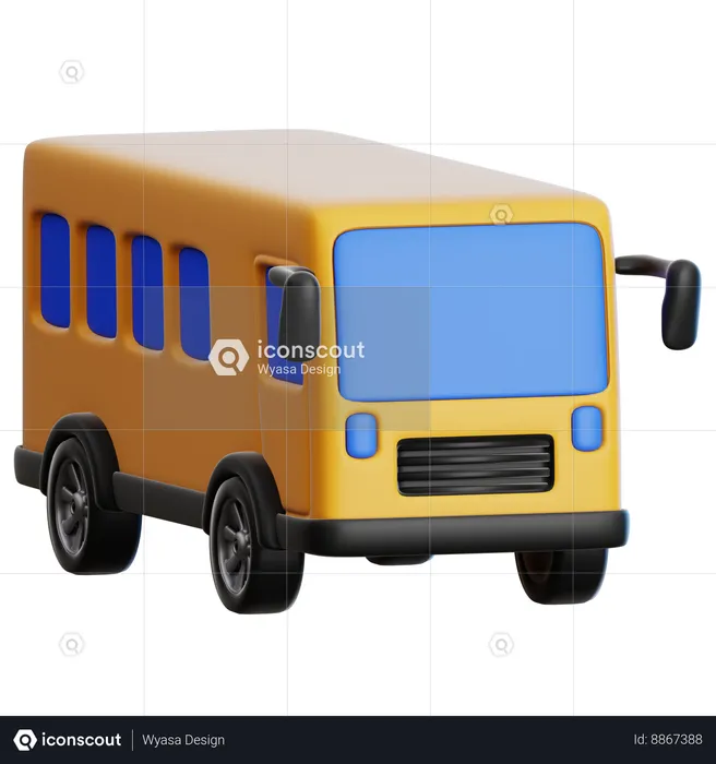 Autobús escolar  3D Icon