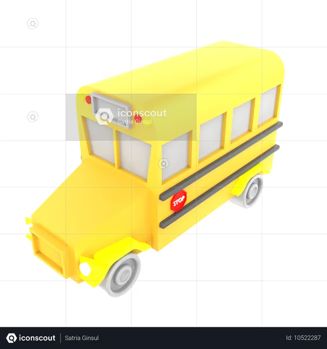 Autobús escolar  3D Icon