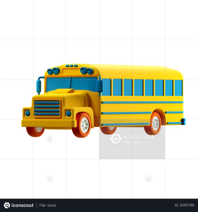 Bus scolaire  3D Illustration