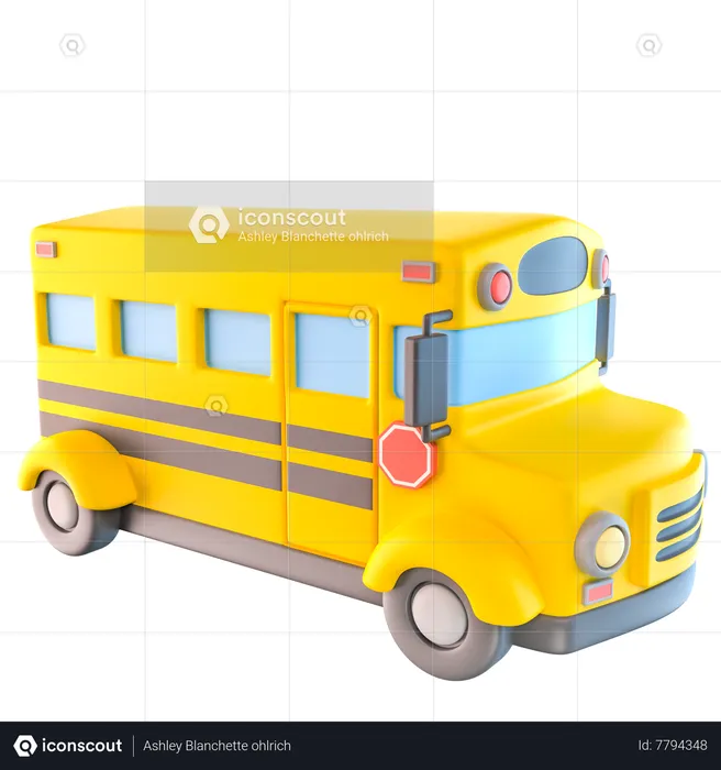 Bus scolaire  3D Icon