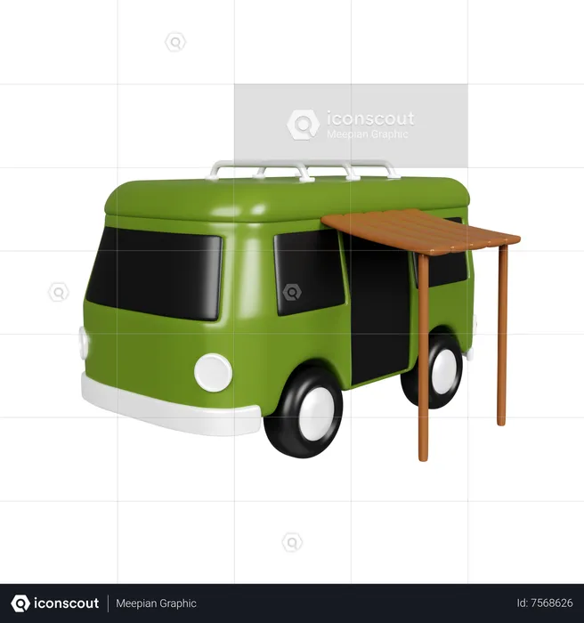 Van de campista  3D Icon