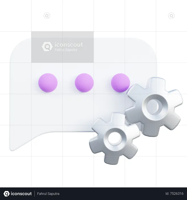 Automated Chat  3D Icon