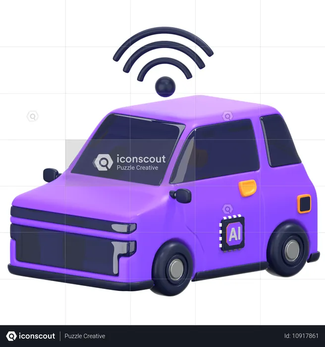 Autonomous car  3D Icon