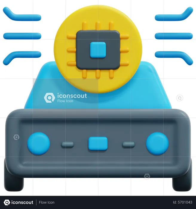 Autonomous Car  3D Icon