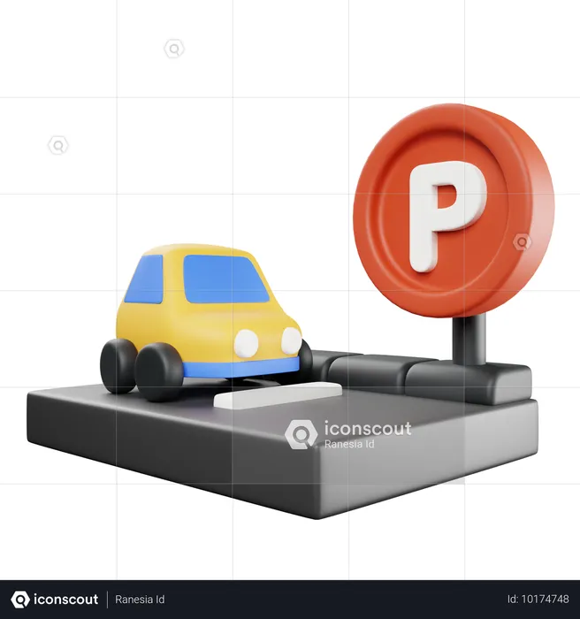 Parkplatz  3D Icon