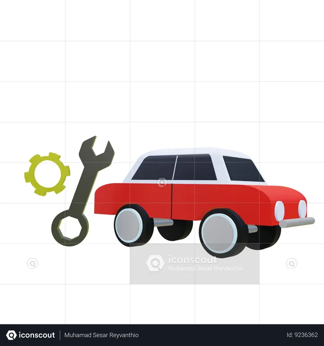 Autoreparatur  3D Icon