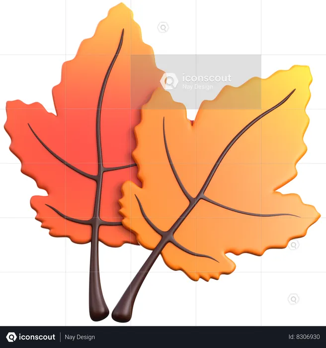 Autum Leaf  3D Icon