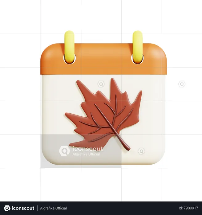 Autumn Calendar  3D Icon