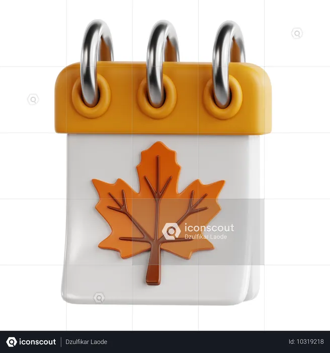 Autumn Calendar  3D Icon