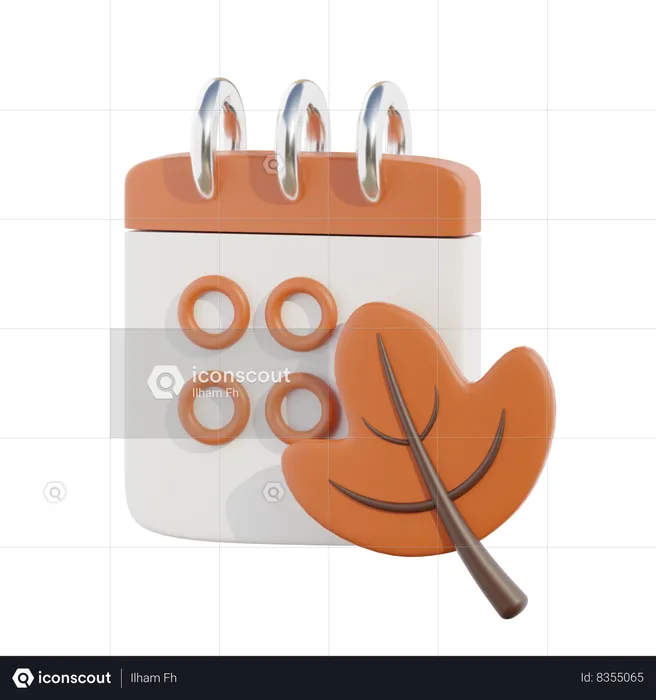 Autumn Calender  3D Icon