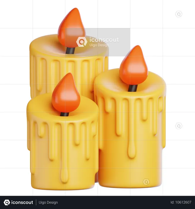 Autumn Candle  3D Icon