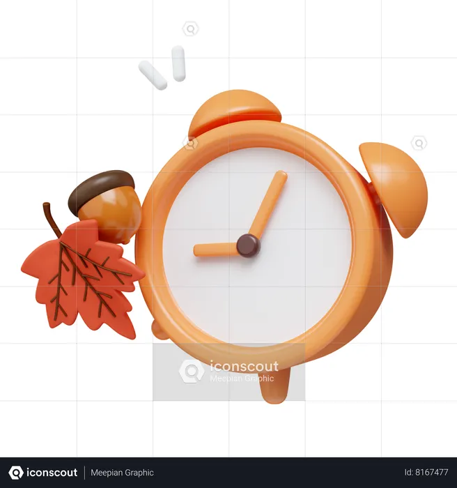 Autumn Clock  3D Icon