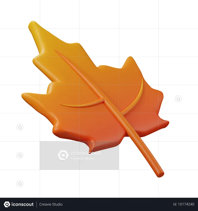 Autumn Leaf  3D Icon