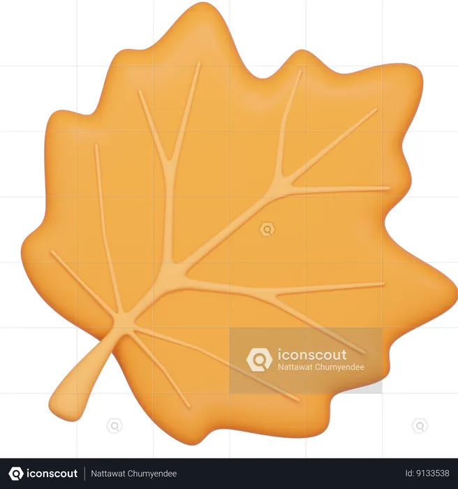 Autumn Leaf  3D Icon