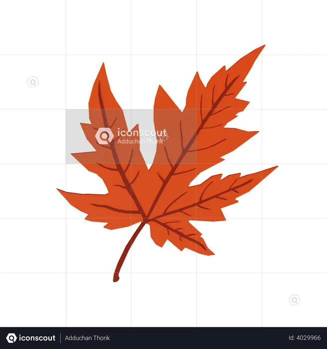 Autumn Leave  3D Illustration